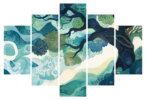 Obraz – Zelená koruna stromu života (150x105 cm)
