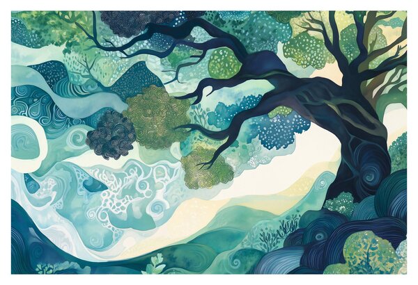 Obraz – Zelená koruna stromu života (90x60 cm)