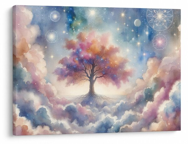 Obraz – Strom života v oblakoch (70x50 cm)