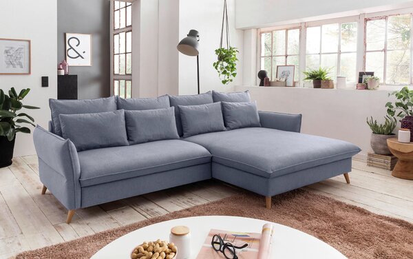 ROHOVÁ SEDAČKA, textil, modrá Livetastic - Sedačky, Online Only