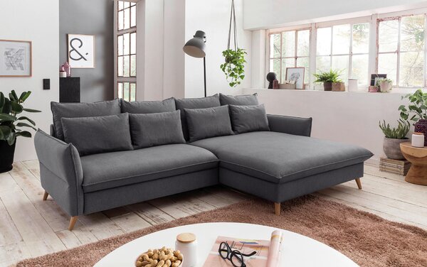 ROHOVÁ SEDAČKA, textil, sivá Livetastic - Sedačky, Online Only