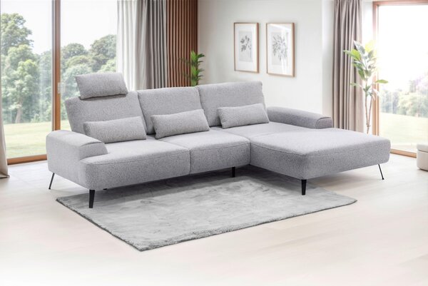 ROHOVÁ SEDAČKA, textil, svetlosivá Livetastic - Sedačky, Online Only