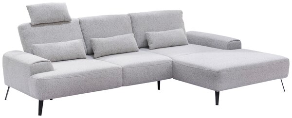 ROHOVÁ SEDAČKA, textil, svetlosivá Livetastic - Sedačky, Online Only