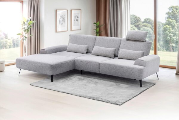 ROHOVÁ SEDAČKA, textil, svetlosivá Livetastic - Sedačky, Online Only