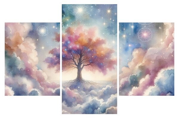 Obraz – Strom života v oblakoch (90x60 cm)