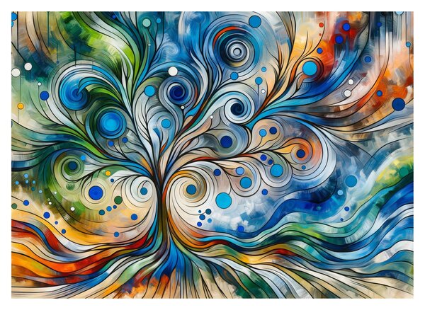 Obraz – Farebný energetický strom (70x50 cm)