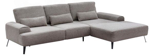 ROHOVÁ SEDAČKA, textil, sivohnedá Livetastic - Sedačky, Online Only