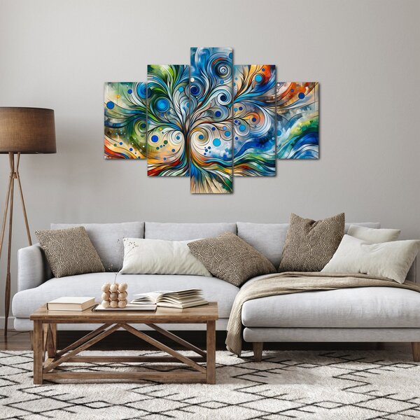 Obraz – Farebný energetický strom (150x105 cm)
