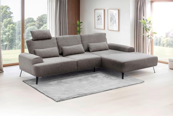 ROHOVÁ SEDAČKA, textil, sivohnedá Livetastic - Sedačky, Online Only