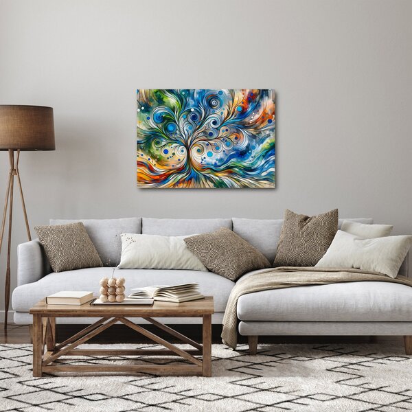 Obraz – Farebný energetický strom (70x50 cm)