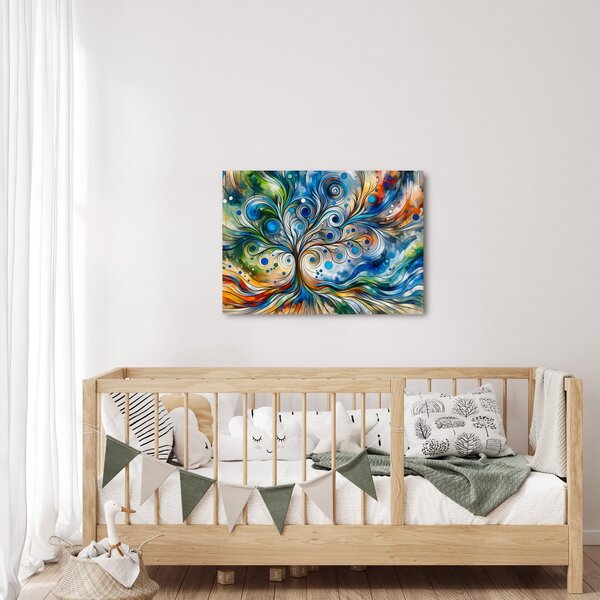 Obraz – Farebný energetický strom (70x50 cm)
