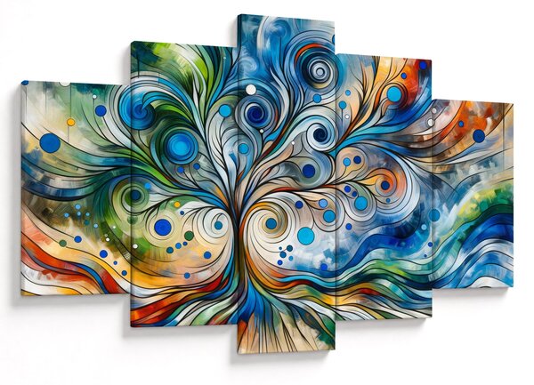 Obraz – Farebný energetický strom (150x105 cm)
