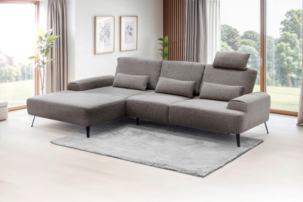 ROHOVÁ SEDAČKA, textil, sivohnedá Livetastic - Sedačky, Online Only