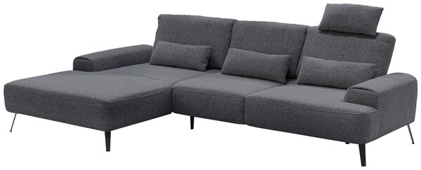 ROHOVÁ SEDAČKA, textil, tmavosivá Livetastic - Sedačky, Online Only