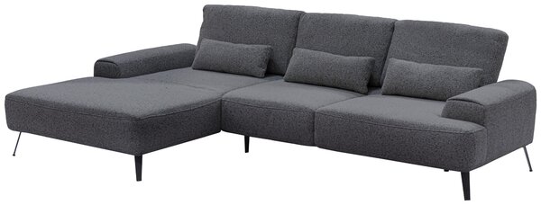 ROHOVÁ SEDAČKA, textil, tmavosivá Livetastic - Sedačky, Online Only