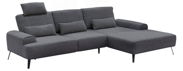 ROHOVÁ SEDAČKA, textil, tmavosivá Livetastic - Sedačky, Online Only