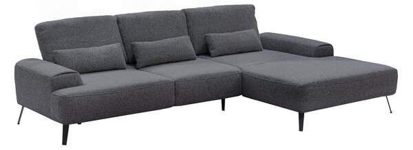 ROHOVÁ SEDAČKA, textil, tmavosivá Livetastic - Sedačky, Online Only