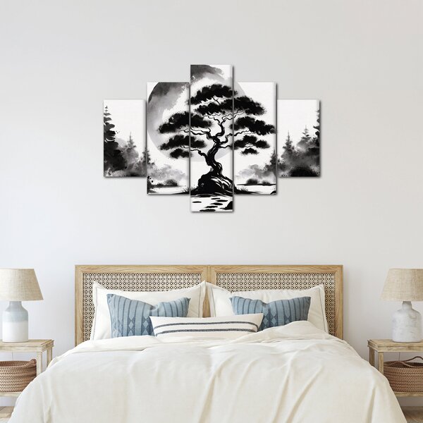 Obraz – Čiernobiela bonsai (150x105 cm)