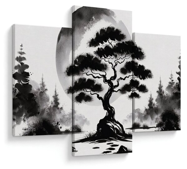 Obraz – Čiernobiela bonsai (90x60 cm)