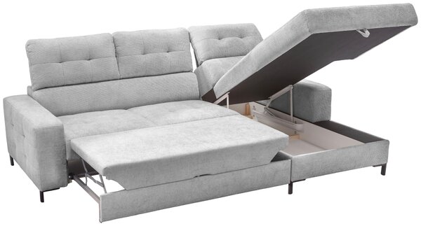 ROHOVÁ SEDAČKA, textil, svetlosivá Livetastic - Sedačky, Online Only
