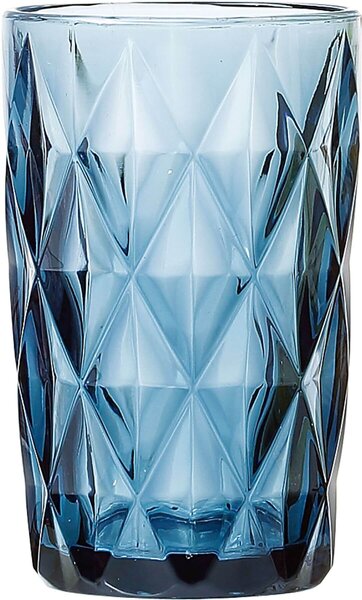 Modré sklenené poháre vysoké 390ml 6ks