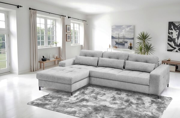 ROHOVÁ SEDAČKA, textil, svetlosivá Livetastic - Sedačky, Online Only