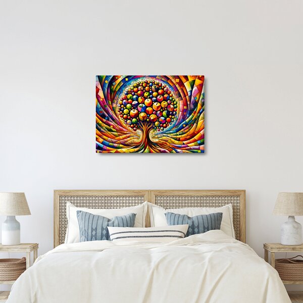 Obraz – Farebný strom s jablkami (70x50 cm)