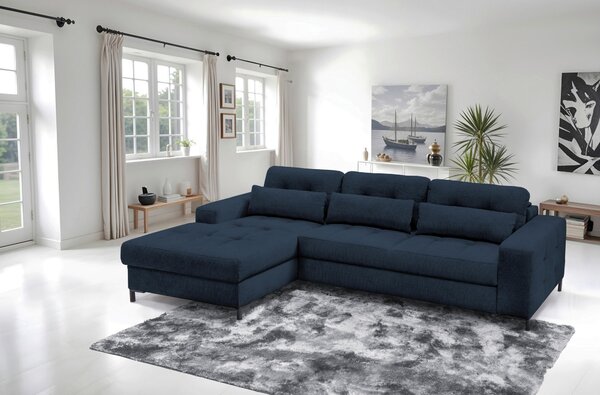 ROHOVÁ SEDAČKA, textil, tmavomodrá Livetastic - Sedačky, Online Only