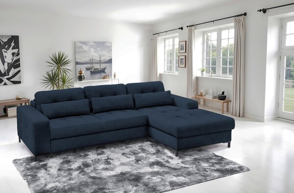 ROHOVÁ SEDAČKA, textil, tmavomodrá Livetastic - Sedačky, Online Only
