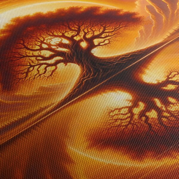 Obraz – Strom v krvavom slnku (150x105 cm)