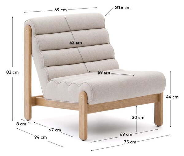 Béžové kreslo Magira – Kave Home
