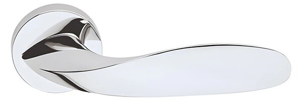 Dverné kovanie TWIN LEAF - R (Chróm lesklý), kľučka-kľučka, Otvor pre obyčajný kľúč BB, Twin CH (chróm lesklý)