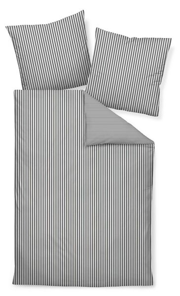 OBOJSTRANNÁ POSTEĽNÁ BIELIZEŇ, makosatén, antracitová, biela, 135/200 cm Janine - Online Only bytové doplnky, Online Only