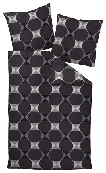 POSTEĽNÁ BIELIZEŇ, makosatén, antracitová, sivá, 135/200 cm Janine - Online Only bytové doplnky, Online Only