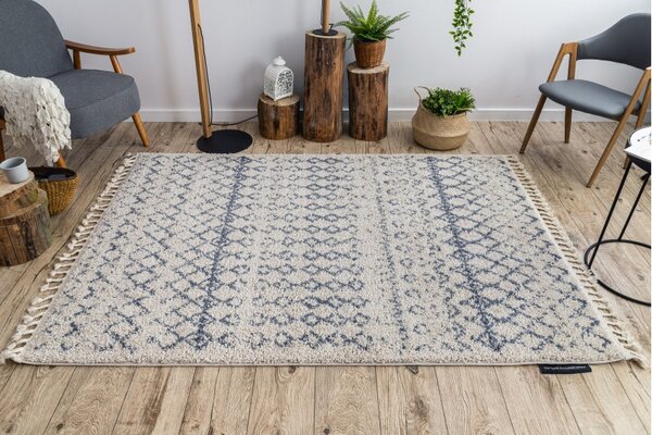 Dywany Łuszczów , Kusový koberec Berber Agadir G0522 cream and grey, 80x150, béžová, obývacia izba