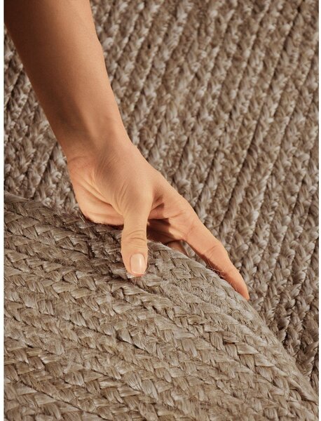 Obojstranný/ručne tkaný jutový koberec v tmavoprírodnej farbe 160x230 cm Braided – Hanse Home