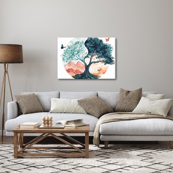 Obraz – Akvarelový strom plný života (70x50 cm)