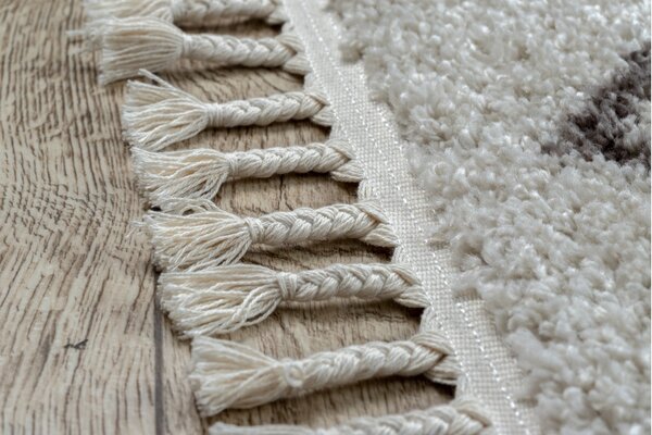 Dywany Łuszczów, Kusový koberec Berber Asila B5970 cream and brown, 80x150, béžová, obývacia izba