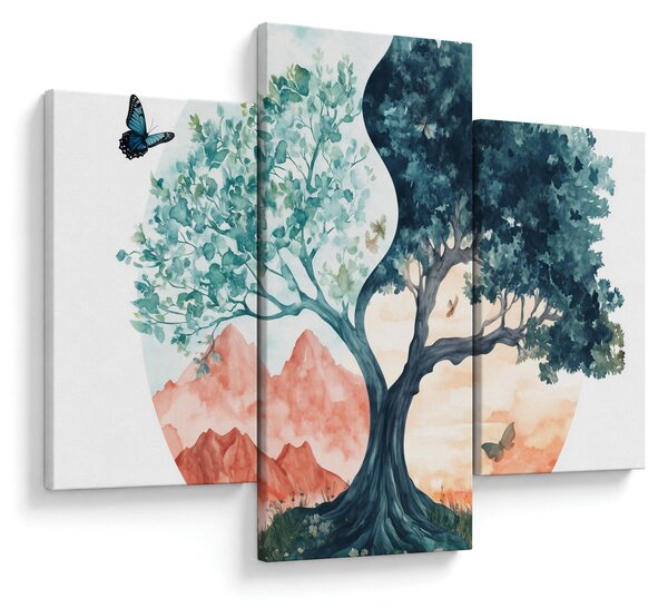 Obraz – Akvarelový strom plný života (90x60 cm)