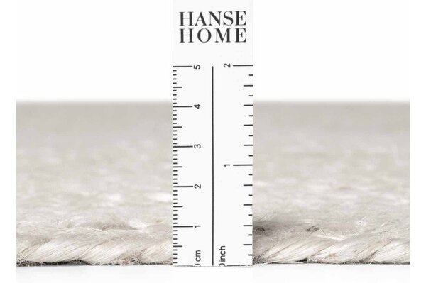 Biely obojstranný/ručne tkaný jutový okrúhly koberec ø 140 cm Braided – Hanse Home