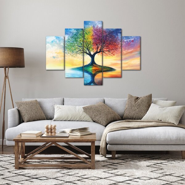 Obraz – Maľovaný strom ročných období (150x105 cm)