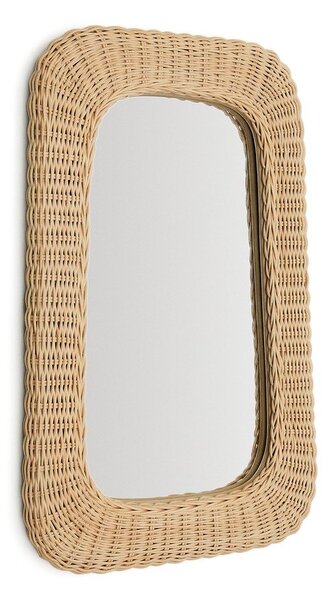 Nástenné zrkadlo s ratanovým rámom 38x59 cm Zilna – Kave Home