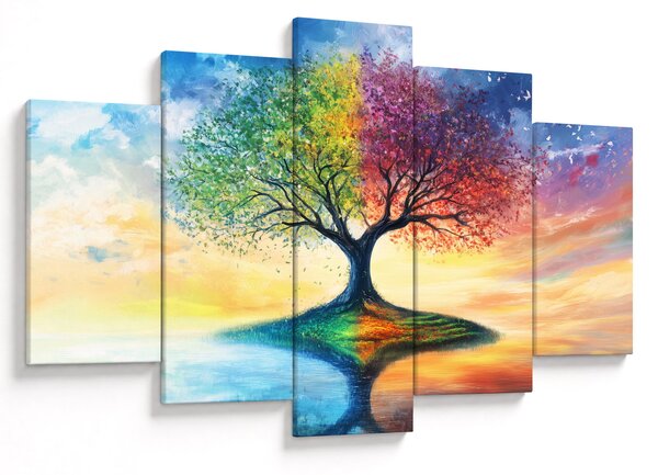 Obraz – Maľovaný strom ročných období (150x105 cm)