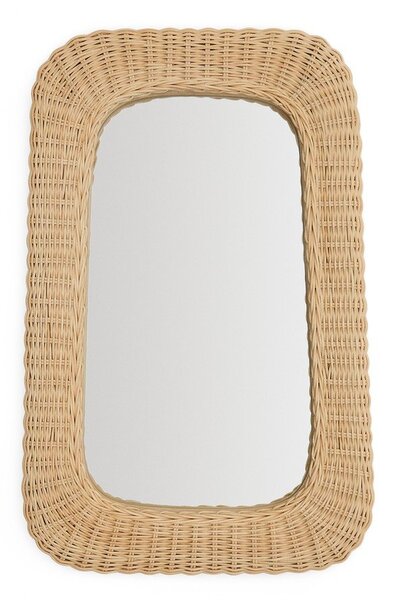 Nástenné zrkadlo s ratanovým rámom 38x59 cm Zilna – Kave Home