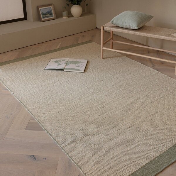 Krémový/šalviovozelený ručne tkaný vlnený koberec 160x230 cm Lima Sage – Asiatic Carpets