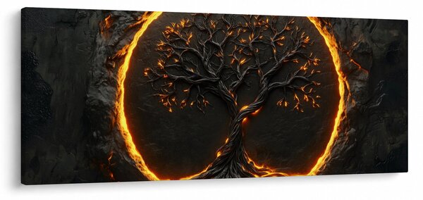 Obraz – Strom života v láve II. (120x50 cm)