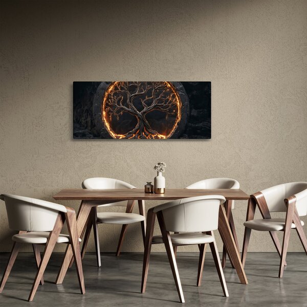 Obraz – Strom života v láve I. (120x50 cm)