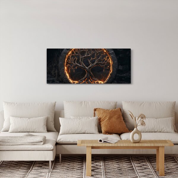 Obraz – Strom života v láve I. (120x50 cm)