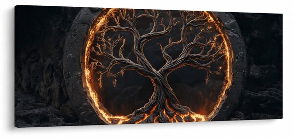 Obraz – Strom života v láve I. (120x50 cm)