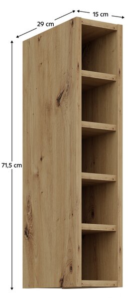 NovýNábytok.sk Horný kuchynský regál Arsella/Frosbona 15 G-72 OTW (dub artisan). Vlastná spoľahlivá doprava až k Vám domov. 1160688